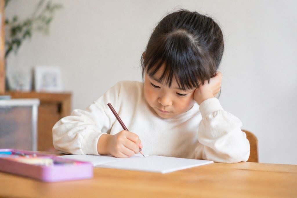 10-勉強する子供