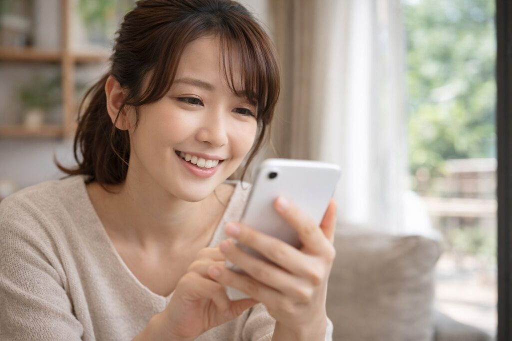無料のおでかけ-笑顔のママ