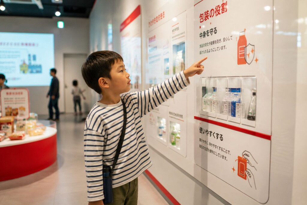 企業ミュージアウムの子供