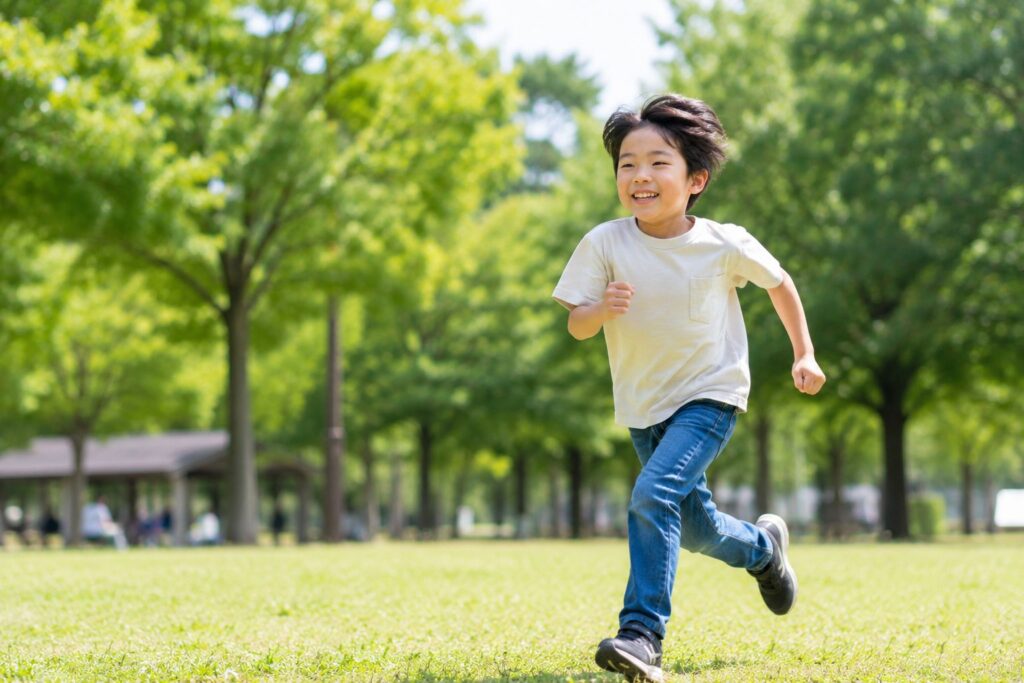 走る子供