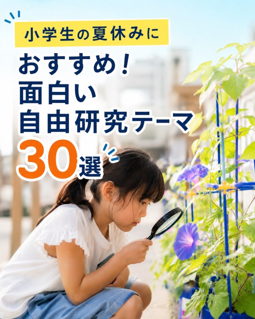 タイトル画像_小学生の夏休みにおすすめ！面白い自由研究テーマ30選