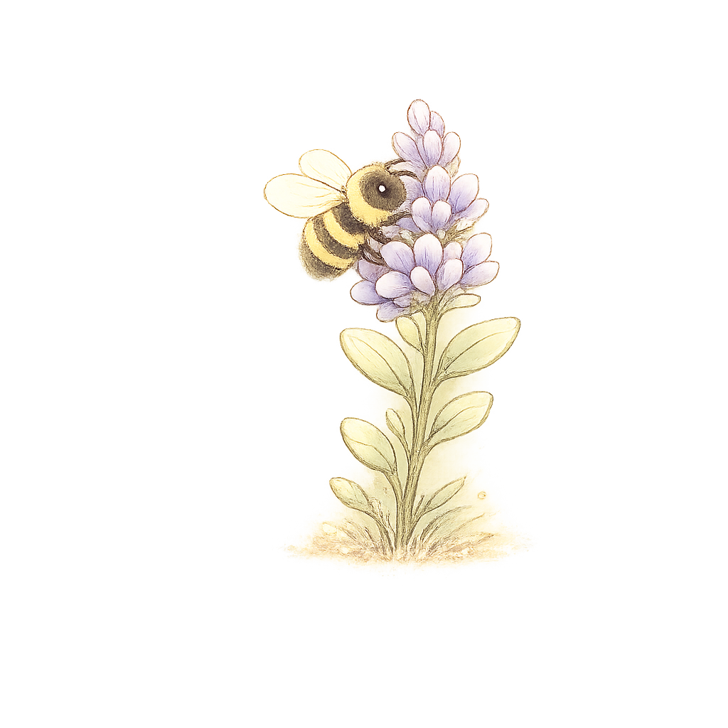 パンと蜂蜜のイラスト